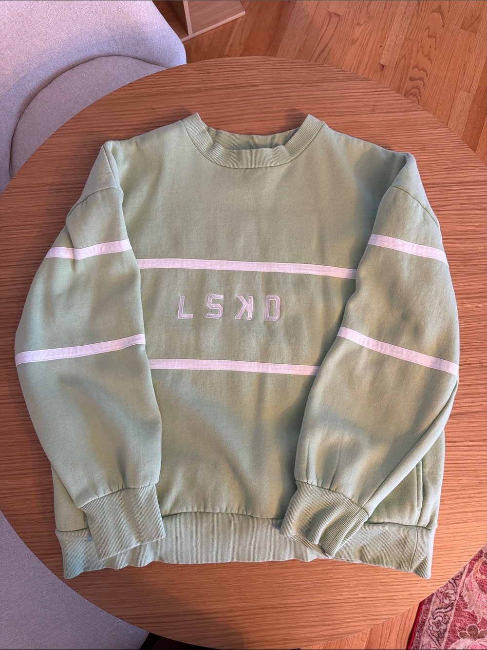 LSKD Unisex Parallel Oversize Sweatshirt Sweater Green Medium